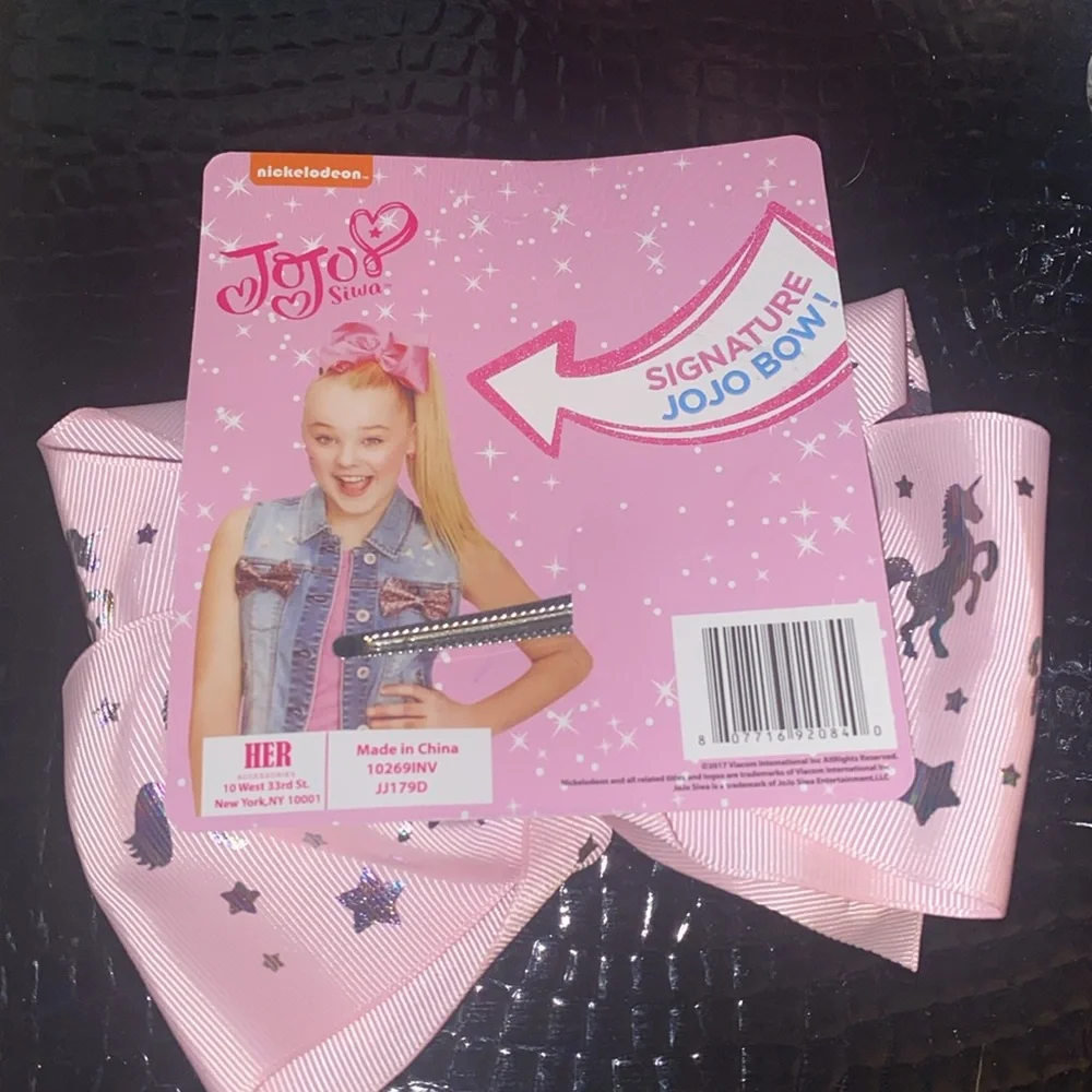 Jojo Pink Iridescent Unicorn 🦄 Signature Hair Bow